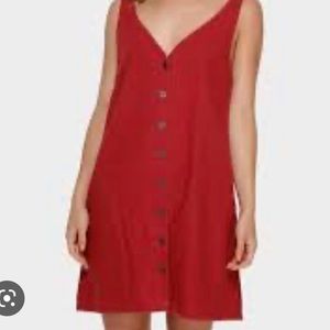 RVCA shout out dress S size 8 pomegranate with pockets.